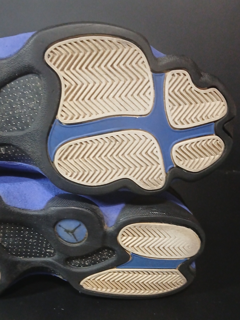 Jordan Men’s Athletic Shoes Black and Royal Blue Suede Accents - Picture 12 of 12
